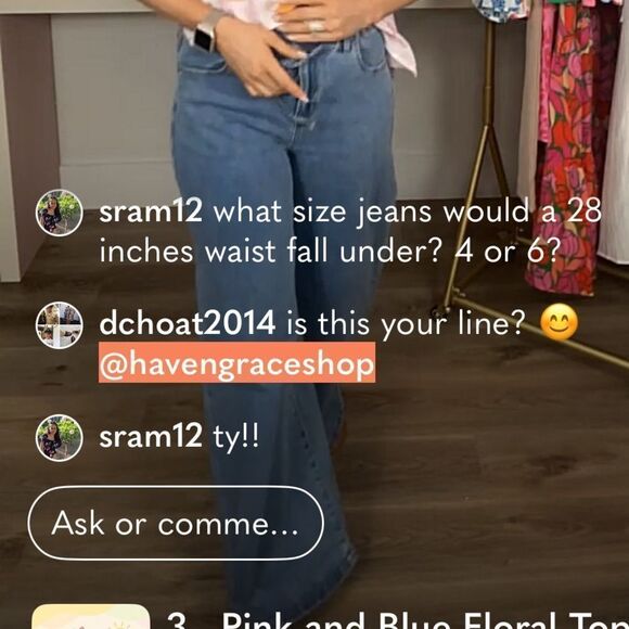 4 - Wide Leg Denim - NWT Haven Grace Shop Collection by Katie - Women’s Size 12 - Picture 3 of 5